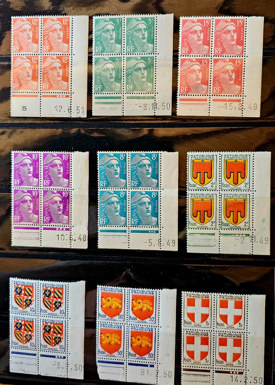 Tutti i francobolli: FRANCE coins datés ** 1948-51 – Nuovo (secondo la descrizione) da Les Valettes venduto da Nuba1