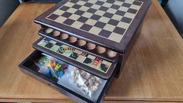 Deluxe Wooden Game House, 10 klassische Spiele, Holzbox
