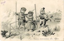 Berner Oberland  BE  -   Aufstieg auf die Alp /  um  1 9 0 6