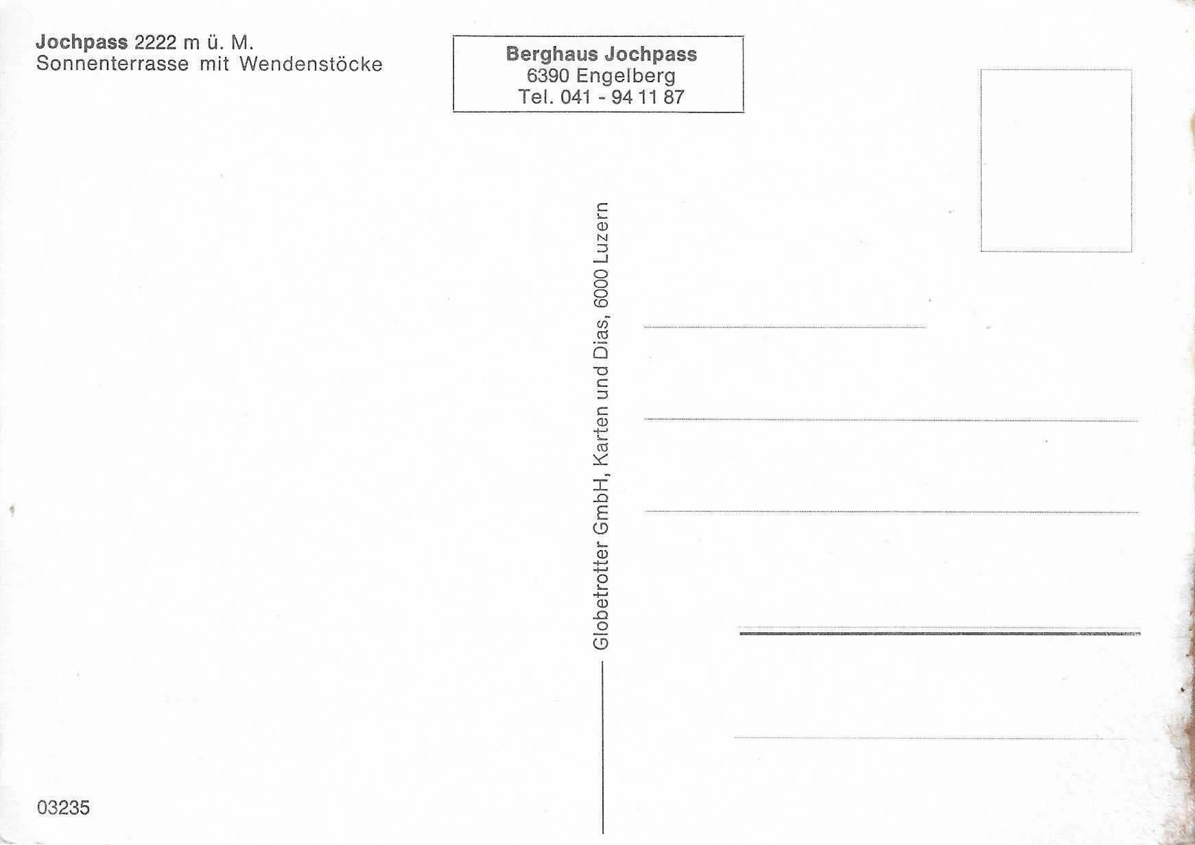 Cartoline postali: Jochpass OW – Nuovo (secondo la descrizione) da Rothrist venduto da Stranglehold 1