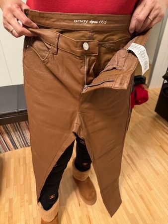 Orsay Lederhose Kunstlederhose Braun Gr. S