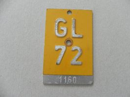 Mofanummer  Nr. Mofa No  Nummer GL 72 Glarus 1972 Geschenk