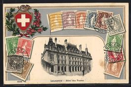 Lausanne, Hotel des Postes, Briefmarken