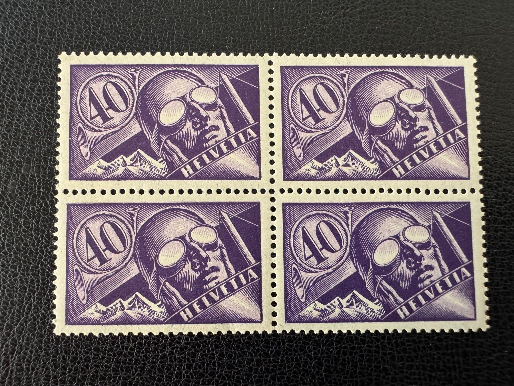 Tous les timbres: Flugpost 1923, F7, Viererblock, postfrisch – Neuf (Voir description) à Stallikon par HILDECH1 1