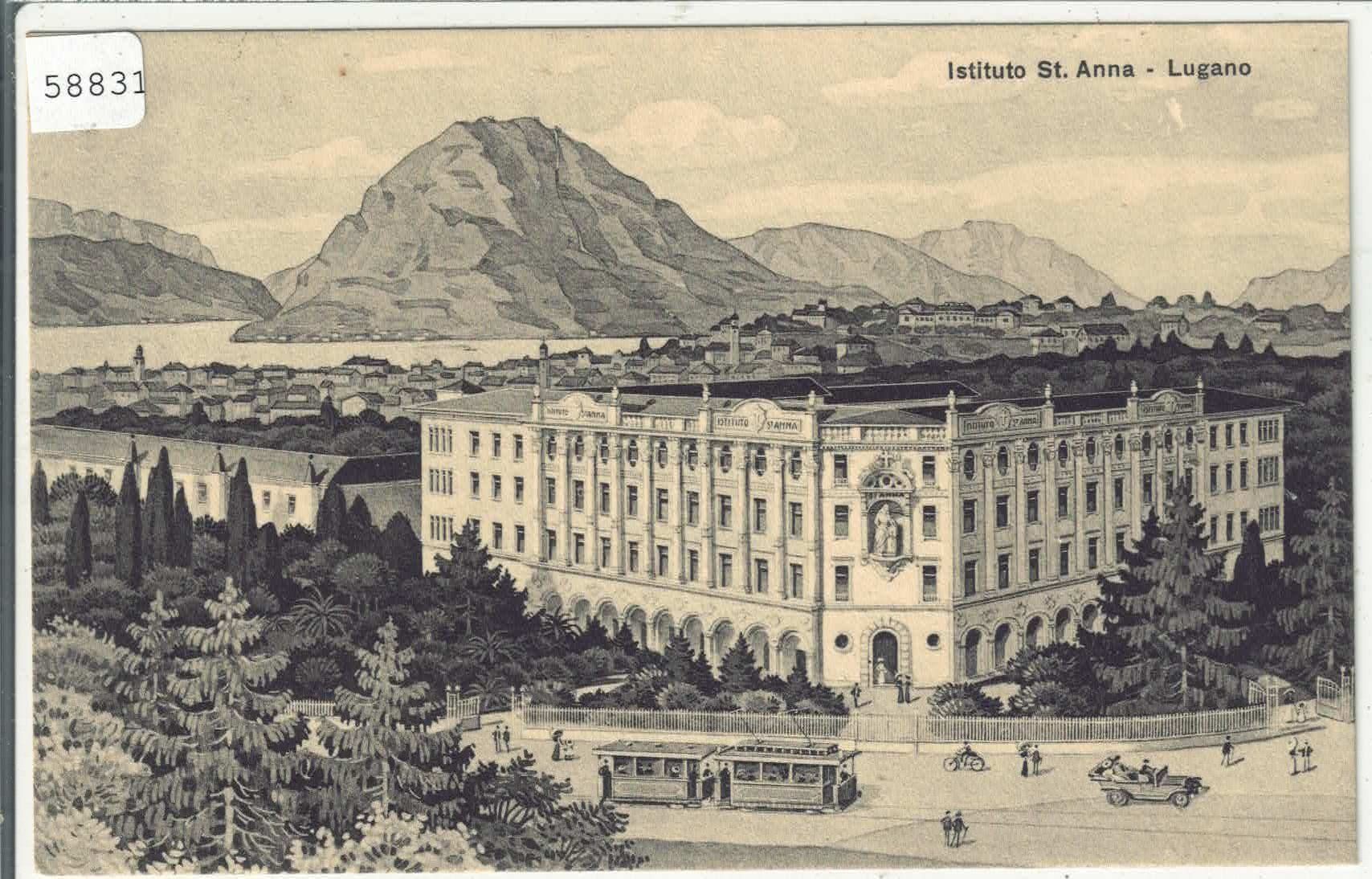 Cartoline postali: Lugano - Instituto St. Anna – Usato da Ettingen venduto da Kartenplanet