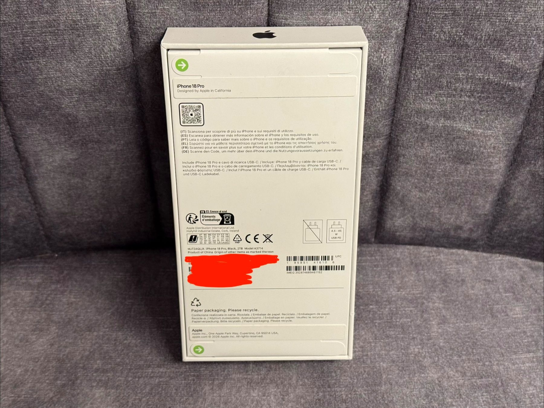 Apple Handys / Smartphones: iPhone 18 Pro | 2 TB Speicher | Versiegelt | – Neu und originalverpackt aus Weinfelden von Potz-Millione 1