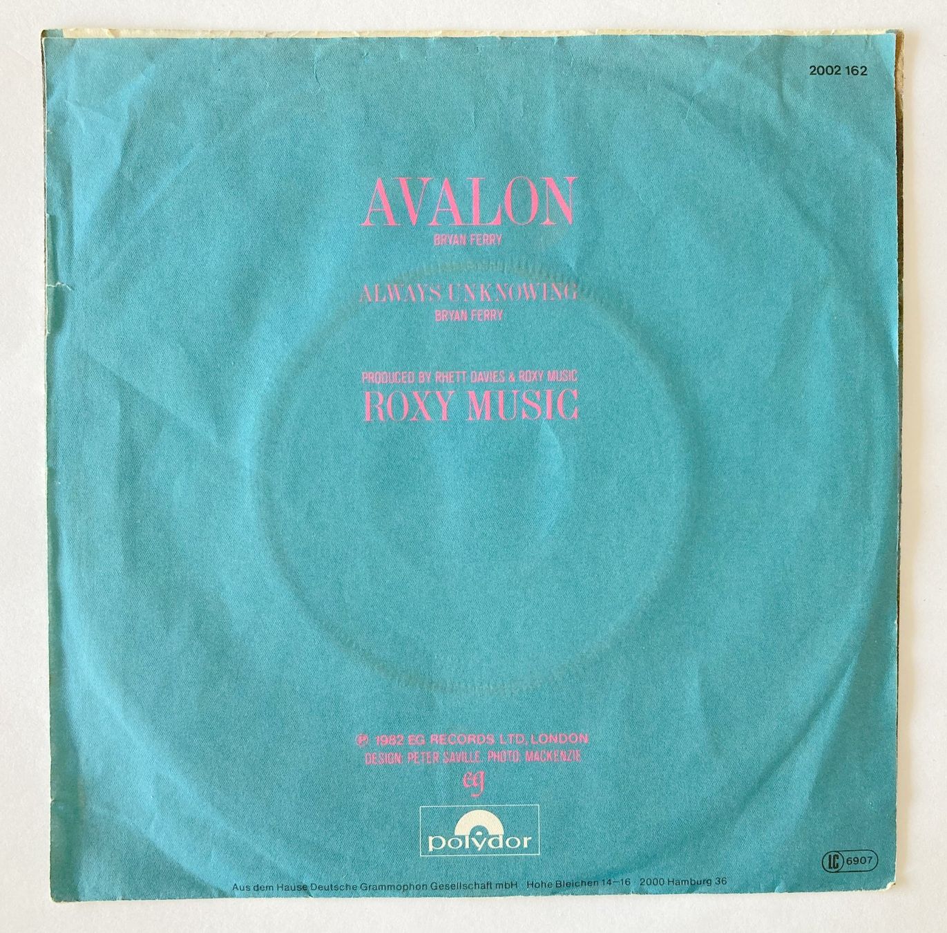 Dischi in vinile: ROXY MUSIC - AVALON – Usato da Bottens venduto da hotter-than-hell 1