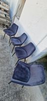 Chaises Velours Gris (4 chaises)
