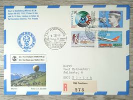 TR12 Enveloppe + Timbre Suisse 1989