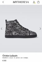 Christian Louboutin Sneakers Louis pelle stampa 40.5