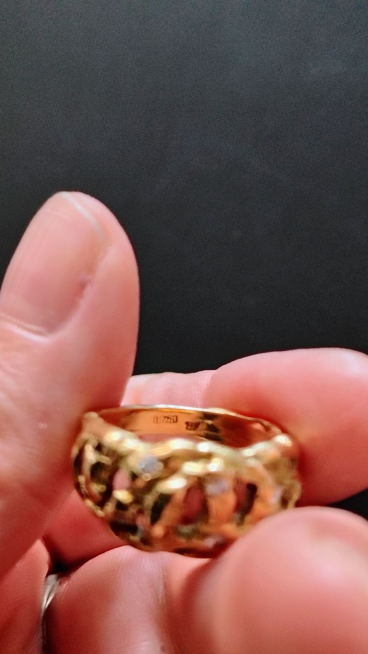Anelli: Bague or 18 carats et diamants – Usato da Puidoux venduto da Sophia70 6