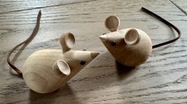 2 Mäuse Maus aus Holz Lucie Kaas - Skjode Collection