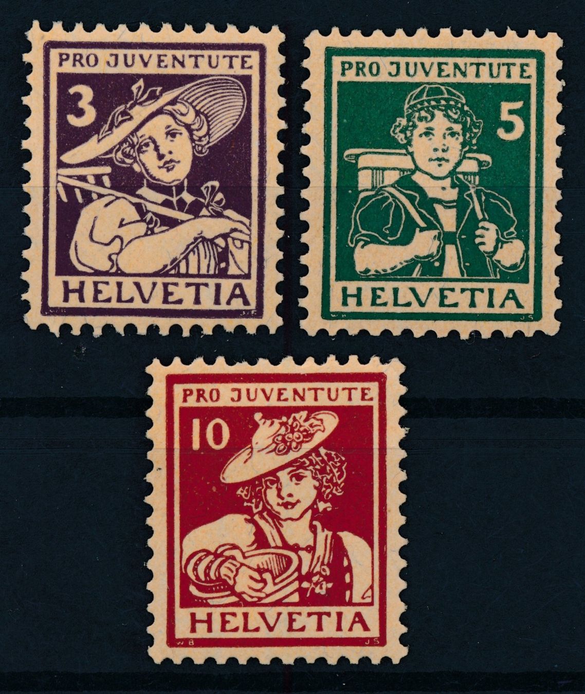 Tutti i francobolli: Pro Juventute Serie 1916 ** – Nuovo (secondo la descrizione) da Bonau venduto da Profila3