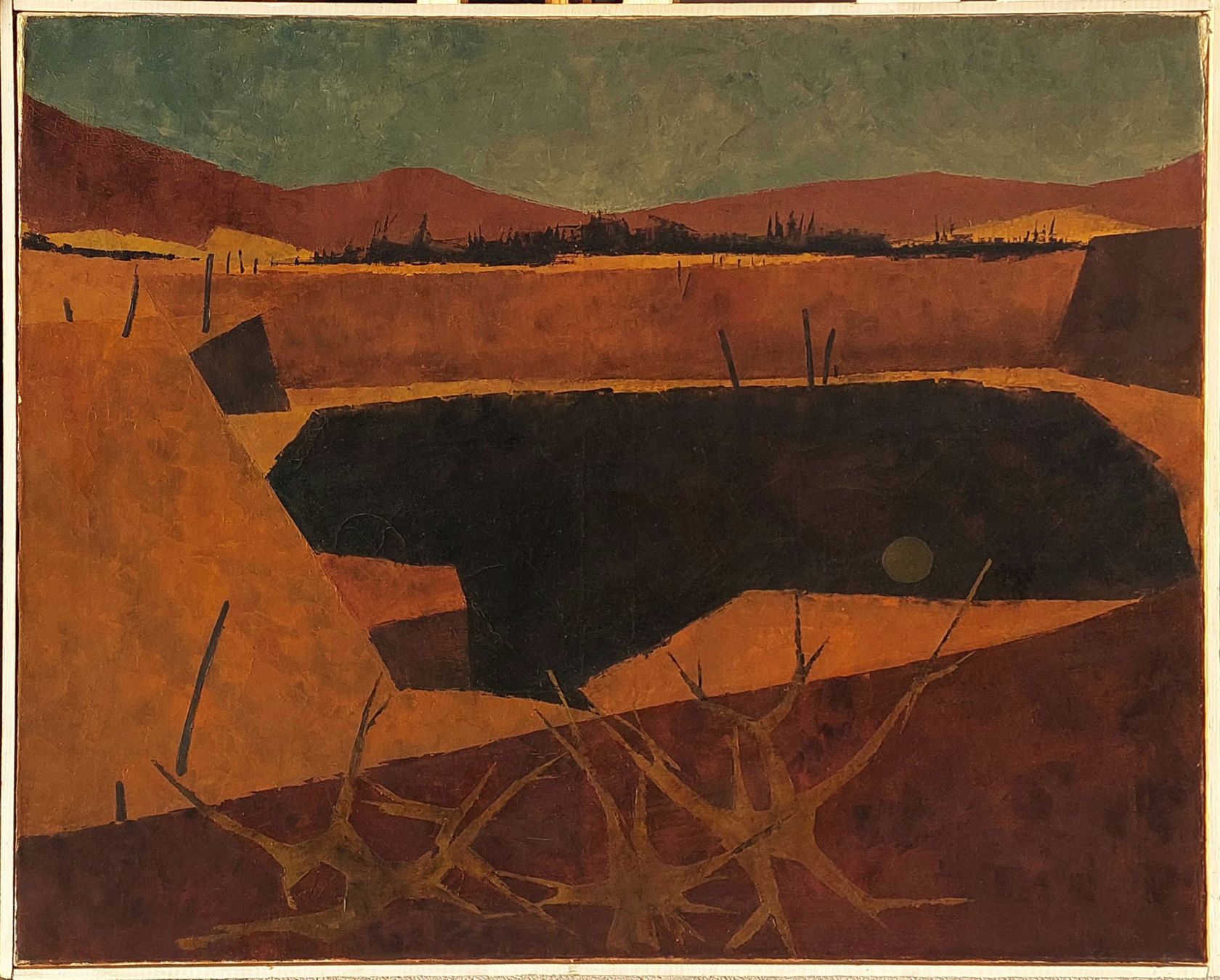 Tableaux: Claudévard - grand tableau daté de 1960 – D'occasion à Montmelon par canelle-12
