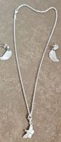 Silber Schmuck Set: Halskette mit Anhänger & Ohrringe