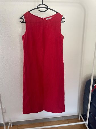 Vintage Agnès b. Leinen Kleid 90er Jahre rot 36