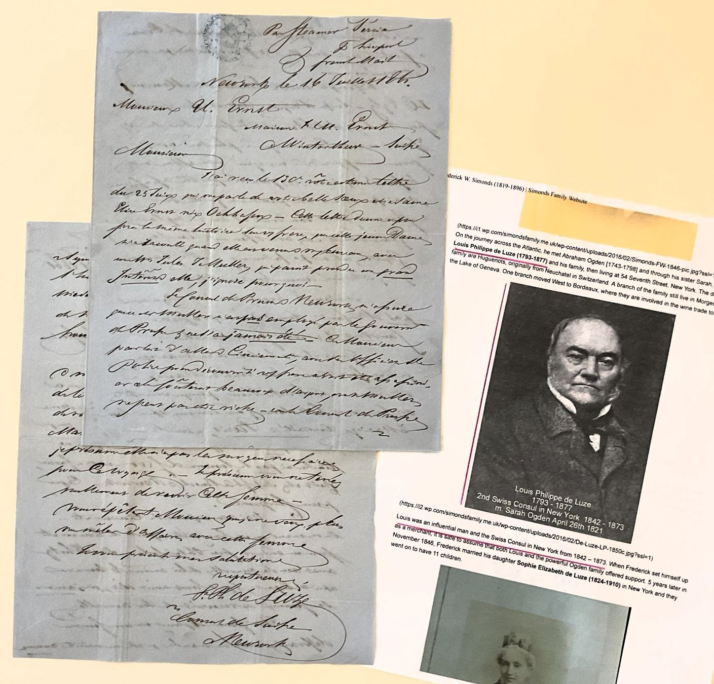 Documenti: 14 Dokumente Todesfall H.Ernst in Amerika 1864 v. Winterthur – Usato da Pfungen venduto da Doku7 2