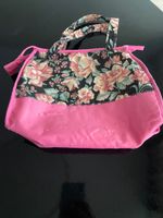 Kosmetiktasche Blumenmuster pink Stoff