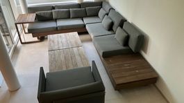 Outdoor Lounge Teak 5-teilig, sehr guter Zustand