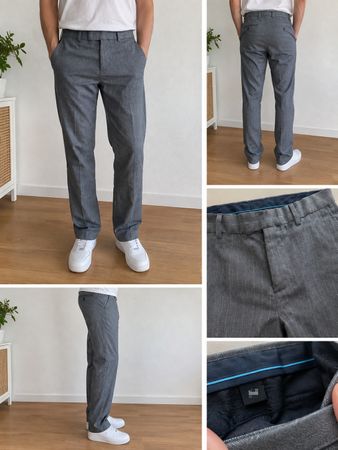 Herren Anzugshose 1904 Slim Fit grau Grösse 30R neu