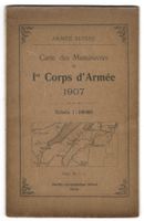 Armée Suisse  - Carte des Manoeuvres  1er corps d'armée 1907