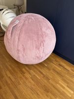 Vluv Sitzball YOGA 65 cm rosa Kord Stoff neu mit Zubehör
