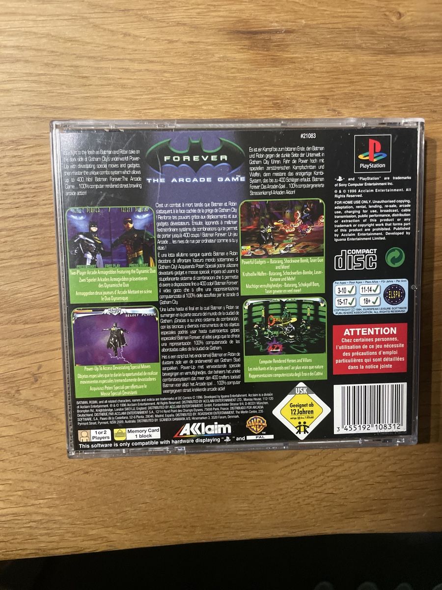 Spiele: Batman Forever Ps1 – Gebraucht aus Hagendorn von masterchieff 1