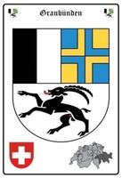 Blechschild-WAPPEN GRAUBÜNDEN