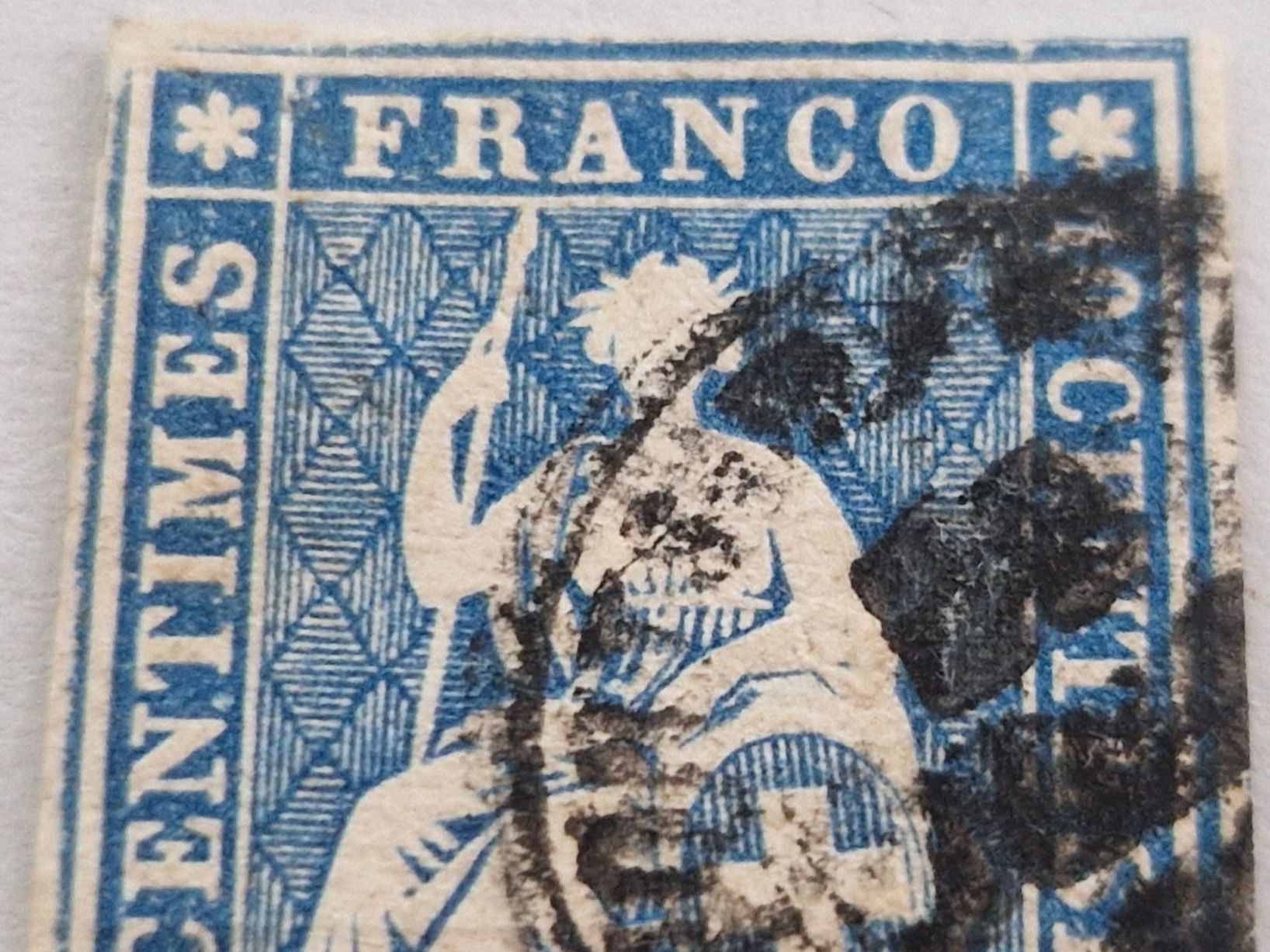 Alle Briefmarken: Strubel 23C, breite Ränder, ab 1.- – Gebraucht aus Burgdorf von Glossy01 1