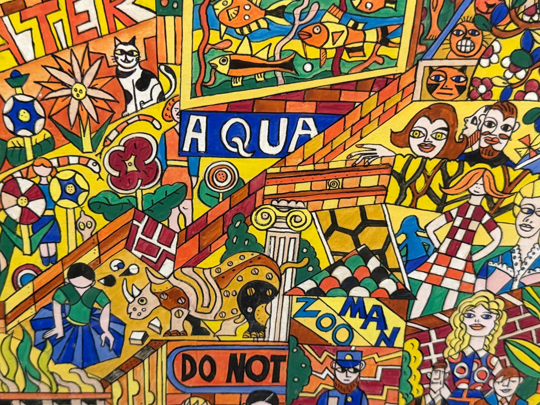 Dipinti: BILL MAYNARD - "MY ZOO" Superbe Œuvre originale Pop Art – Usato da Morges venduto da vintix 7