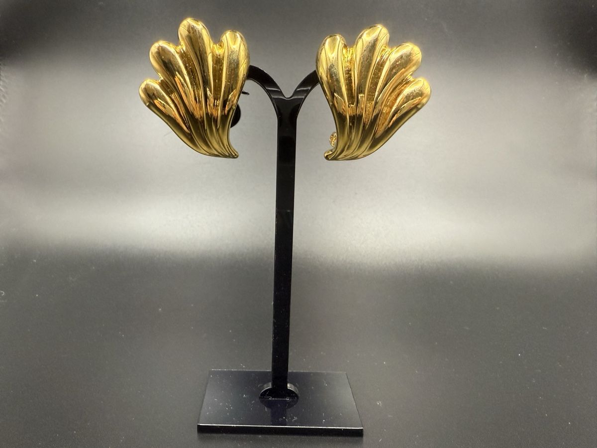 Ohrringe & -stecker: Vintage-Ohrringe Cabouchon Paris goldfarben – Gebraucht aus Lamone von LaCantinaMagica 2