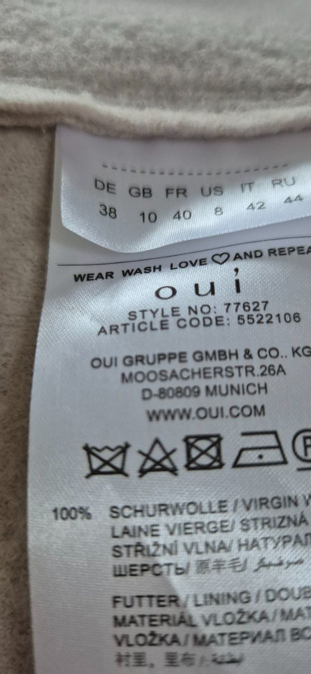 Cappotti: Wollmantel Classic-Style von OUI Gr. 38 – Usato da Stäfa venduto da Lullaby67 5