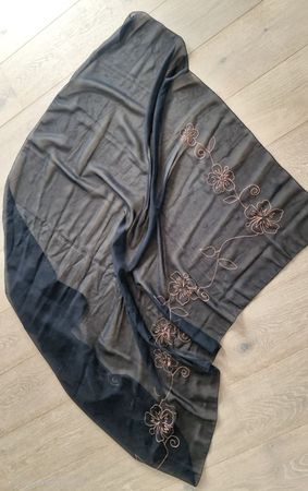Schal Strandtuch schwarz