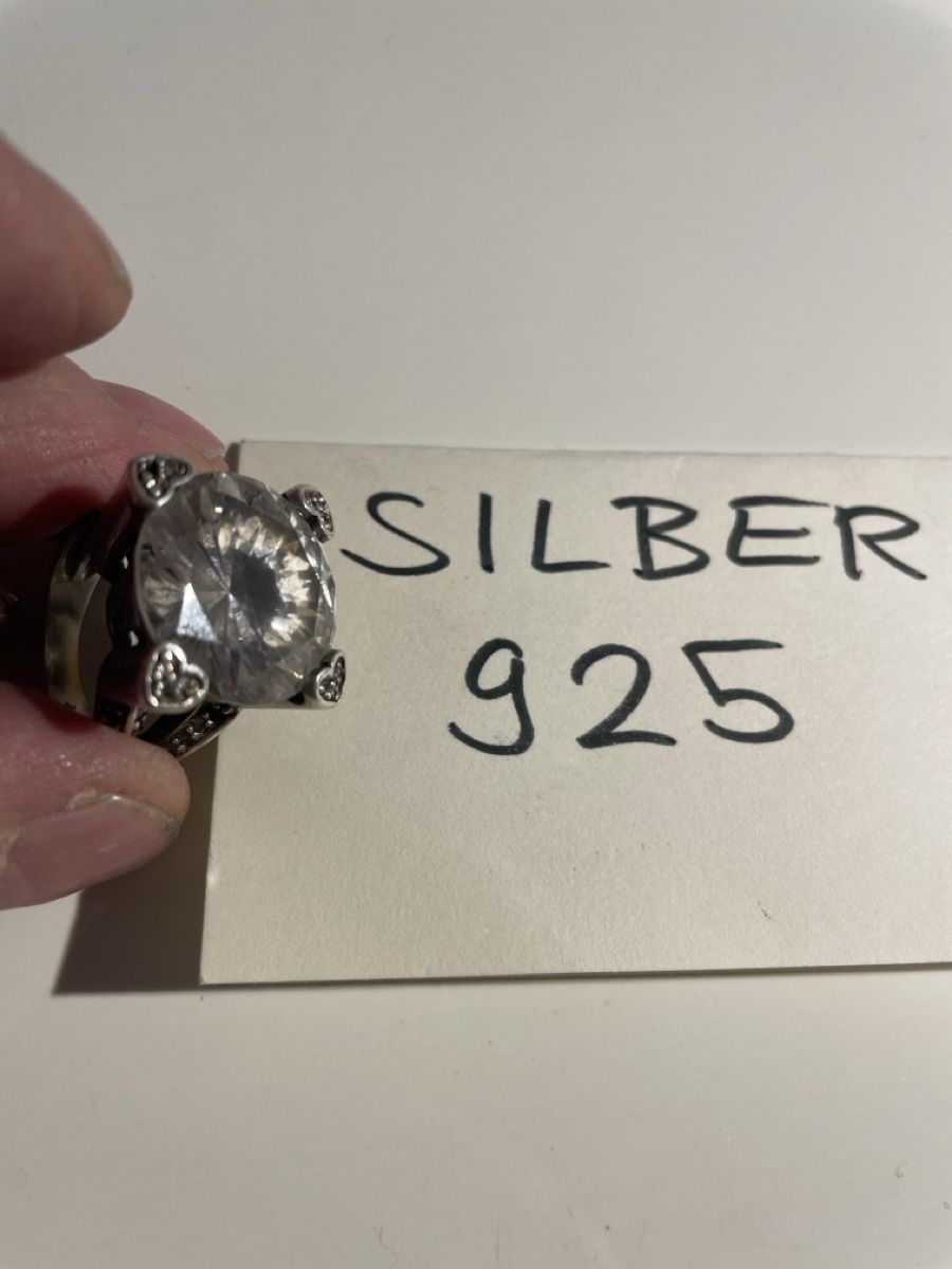 Anelli: F 859 ) Vintage Ring Silber 925 mit Stein – Usato da Diepoldsau venduto da Ganthammer