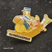 Schnäggeposcht-Anstecker, Vintage Rarität,