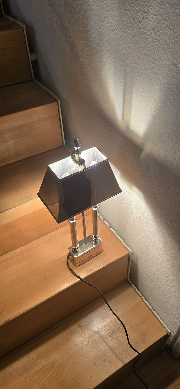 Lampade: Loberon Tischlampe Pantin silber – Usato da Basel venduto da Jcva 7