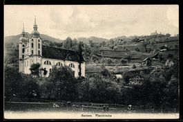 AK Sarnen, Blick zur Pfarrkirche
