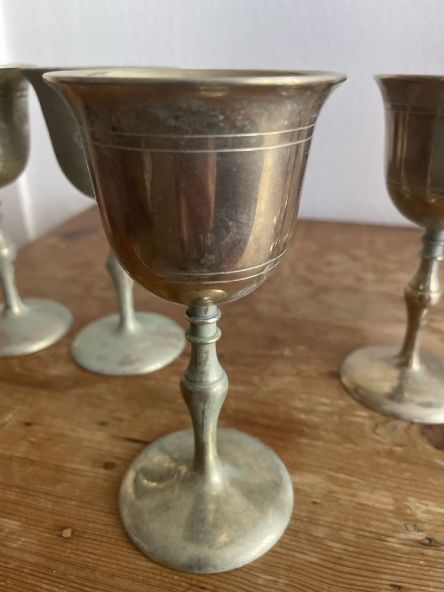 Tutte le decorazioni: 6 schwere Becher / vermutlich Messing – Usato da Binningen venduto da nussbaum04 1