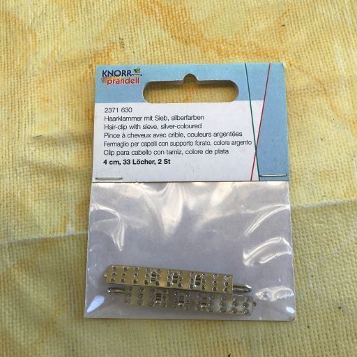 Haarschmuck: LOT HAARKLAMMER MIT SIEB SILBERFARBEN – Neu und originalverpackt aus Ostermundigen von crazy-horse-1840 1