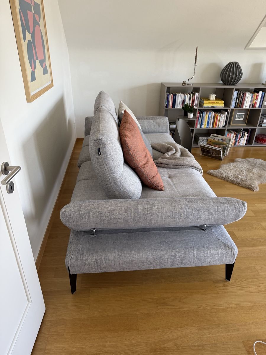 Divani: Nicoletti Sofa CHAMONIX grau Leine – Usato da Zug venduto da Katenths 1