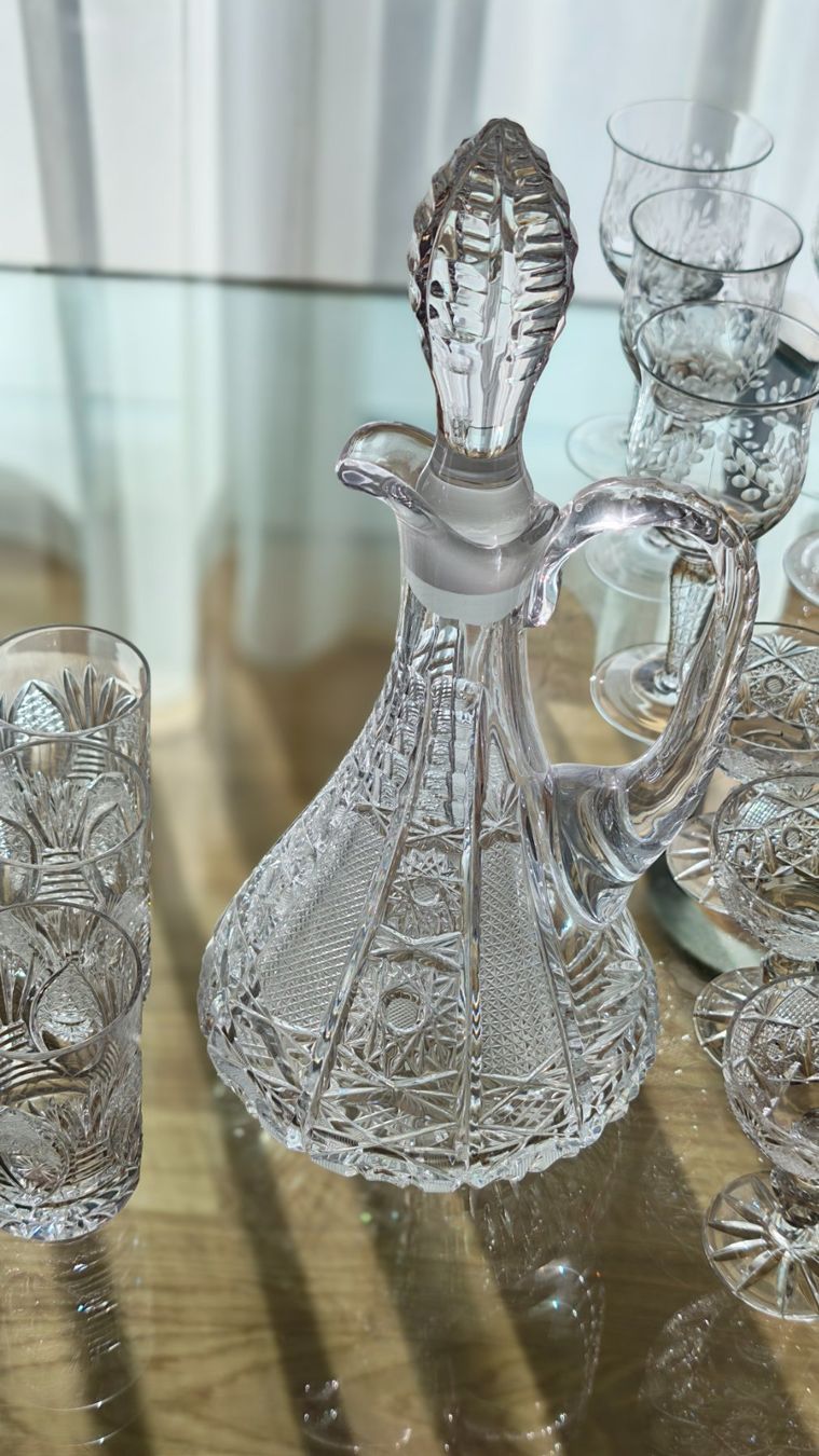 Bicchieri: Weingäser, Whiskey Gläser, Antike Wein Karaffe (Kristall) – Usato da Berikon venduto da Kudi56 1
