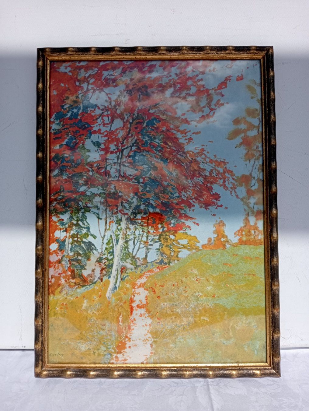 Gemälde: Antik Gemälde "Hugo Frey 1878-1938" Mischtechnik Holzrahmen – Gebraucht aus Oberdorf BL von Barocki888 2