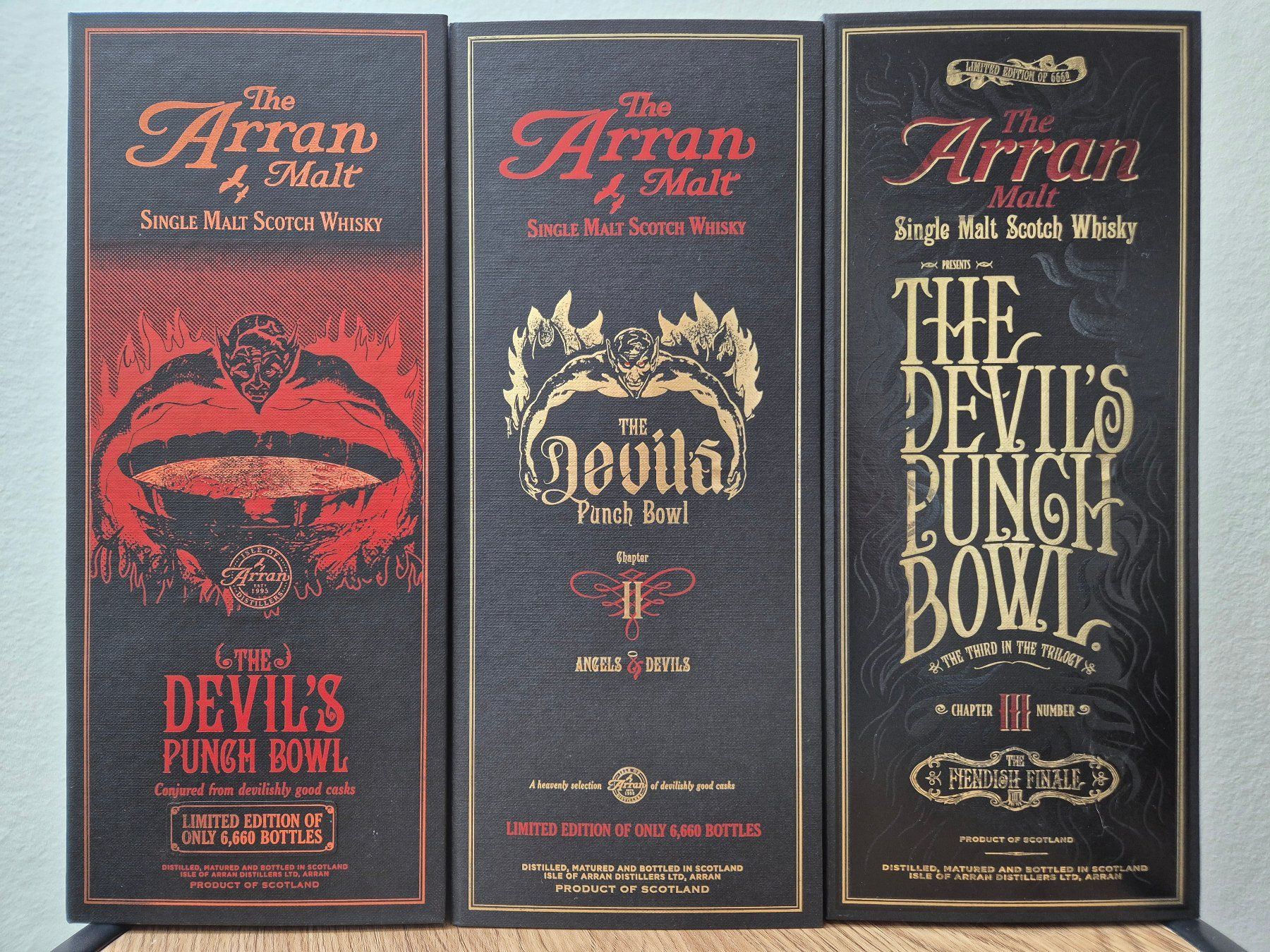 Arran Bevande alcoliche: Arran The Devils Punch Bowl I-II-III, kompletes Set – Nuovo e nell'imballaggio originale da Bischofszell venduto da worldoftoday 3