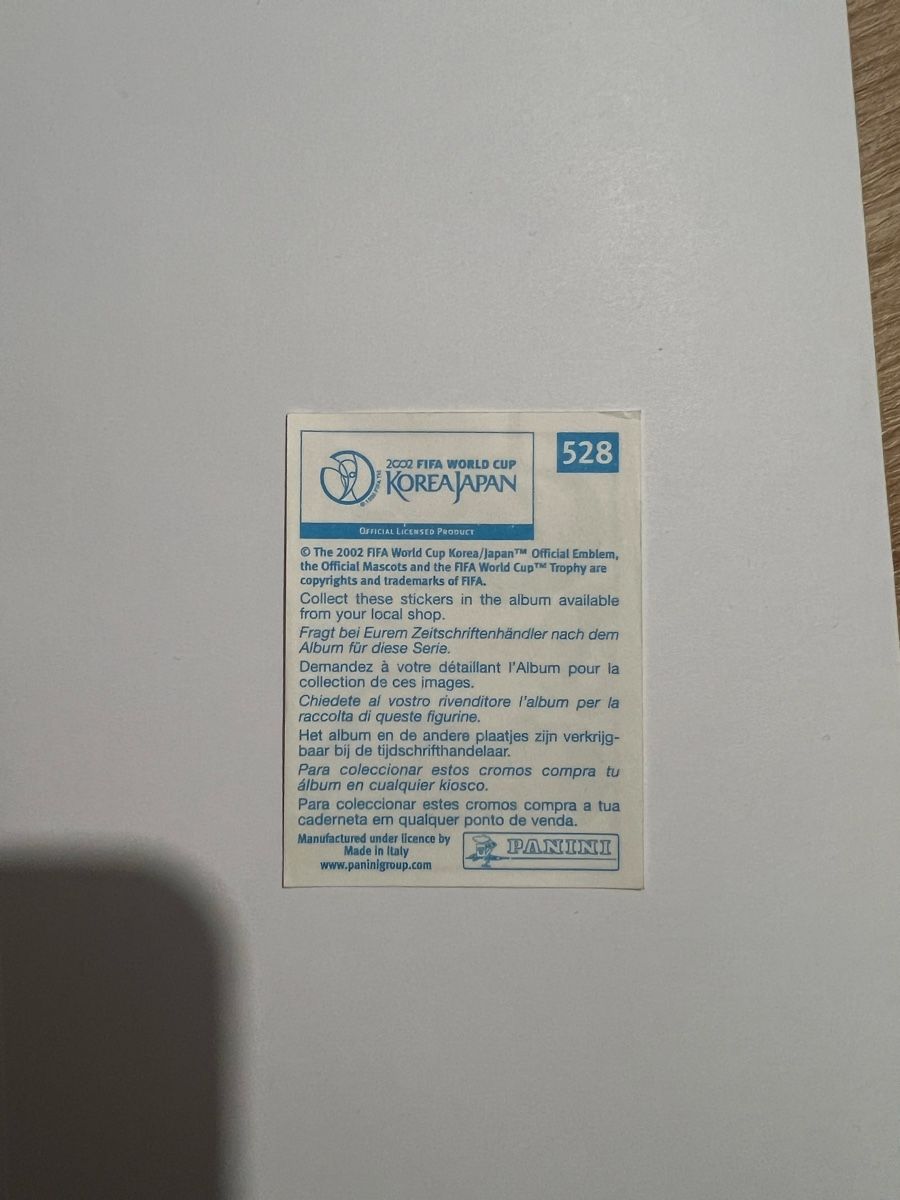 Panini Carte collezionabili: Panini WM02 Bild – Usato da Willisau venduto da Neiro77 1