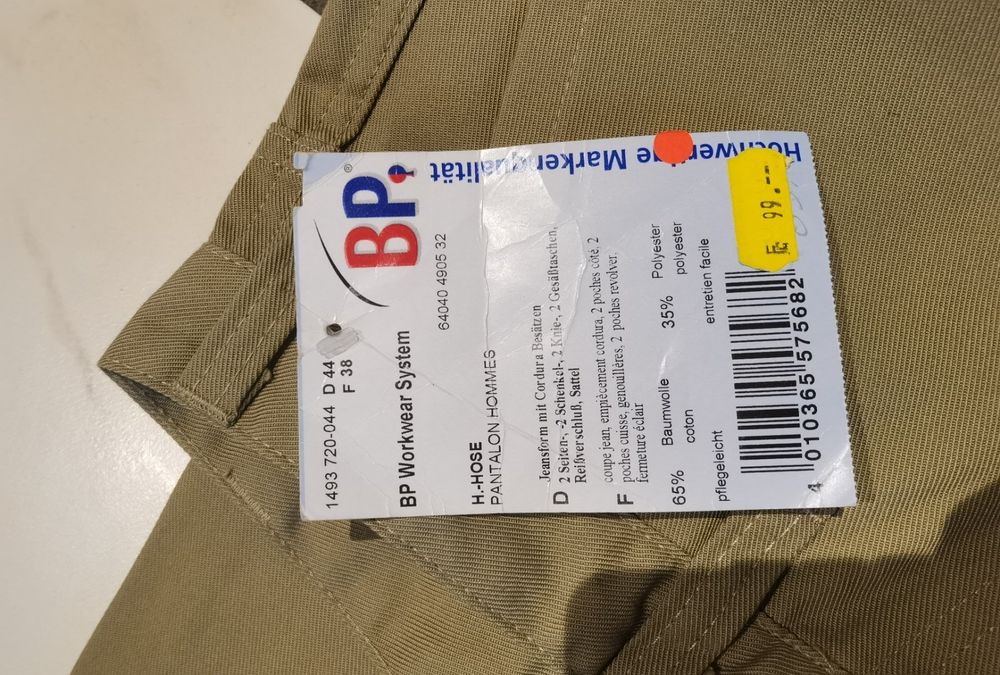 Pantaloni: Arbeitshose Gr. 44, BP – Nuovo e nell'imballaggio originale da Uerkheim venduto da Kaufoption 4