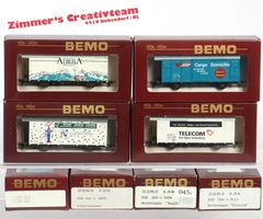 4 x BEMO RhB Werbe-Güterwagen, 045
