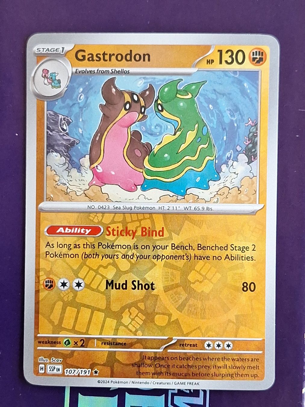 Pokémon Sammelbilder & Trading cards: Gastrodon - Reverse Holo - Pokemon Surging Sparks – Gebraucht aus Altstätten SG von GGsGameshop