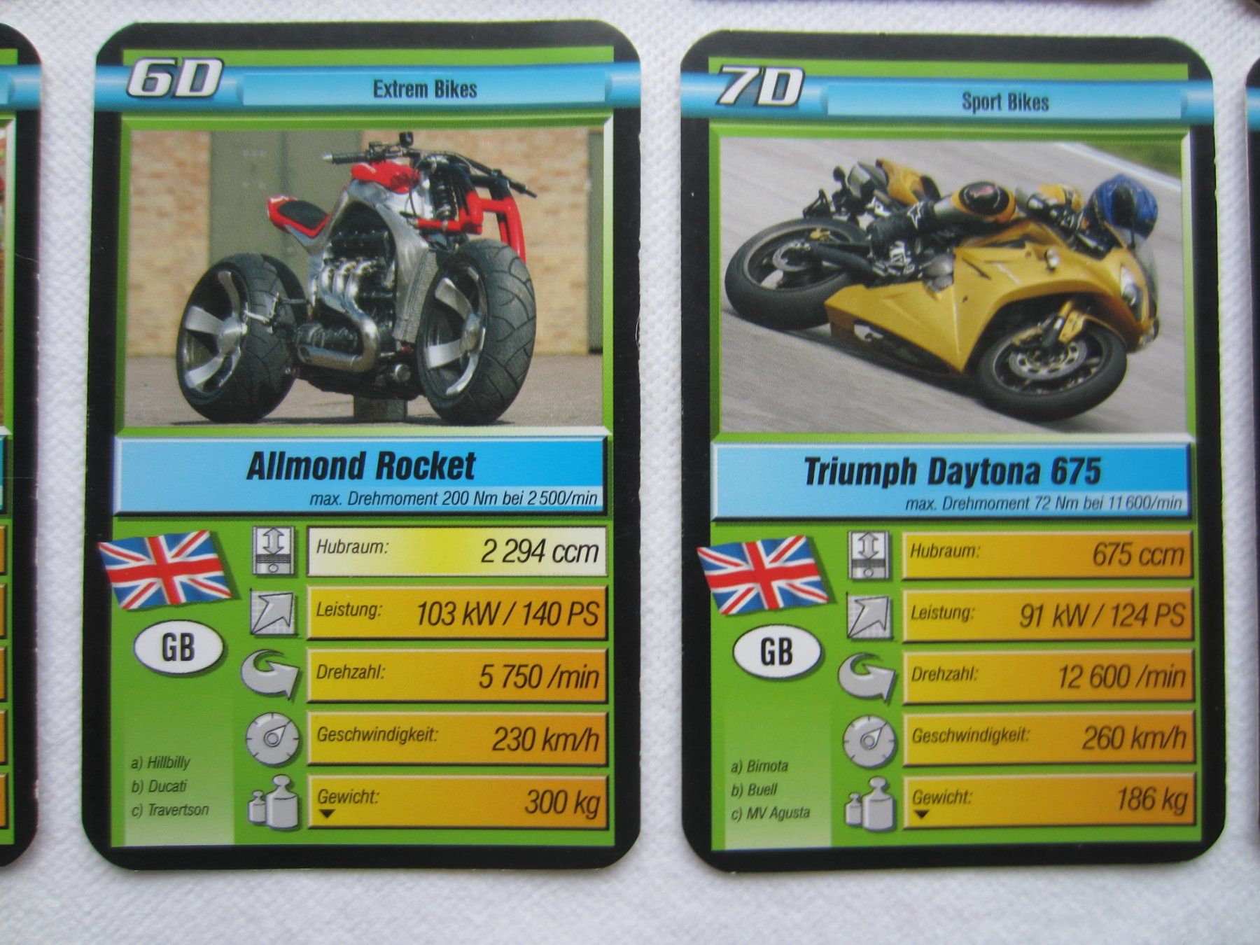 Ravensburger Giochi: HOT BIKES Quartett Ravensburger Spielkarten – Nuovo (secondo la descrizione) da Sursee venduto da Tschiger 4