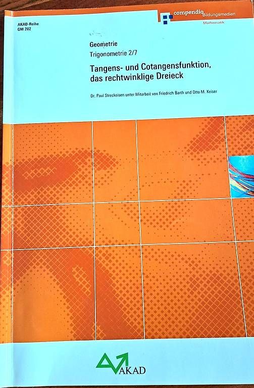 Libri: GM 202  Trigonometrie Tangens- und Cotangensfunktion – Usato da Bern venduto da Grossenbacher2