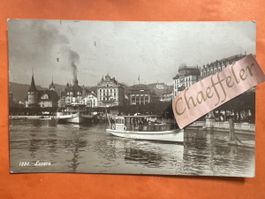 Ansichtspostkarte Luzern See Dampfer um 1917 gestempelt